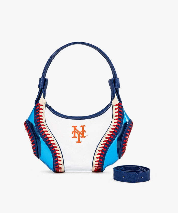 MLB New York Mets Clear Stitch Hobo - Curveball