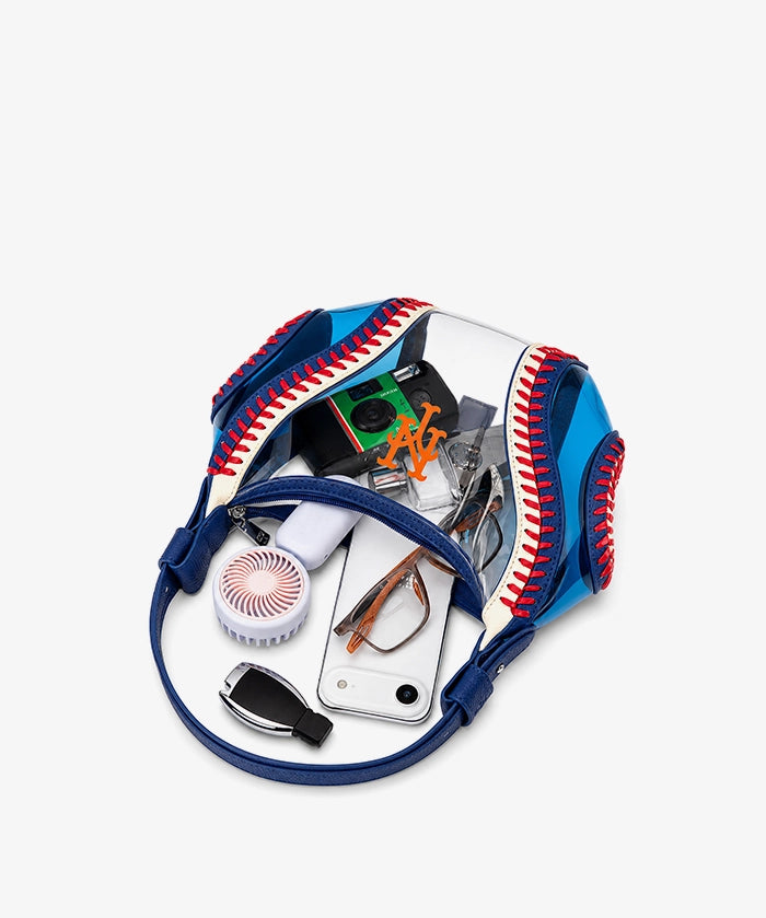 MLB New York Mets Clear Stitch Hobo - Curveball