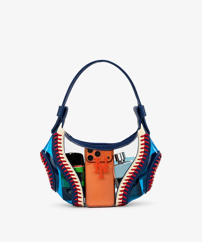 MLB New York Mets Clear Stitch Hobo - Curveball