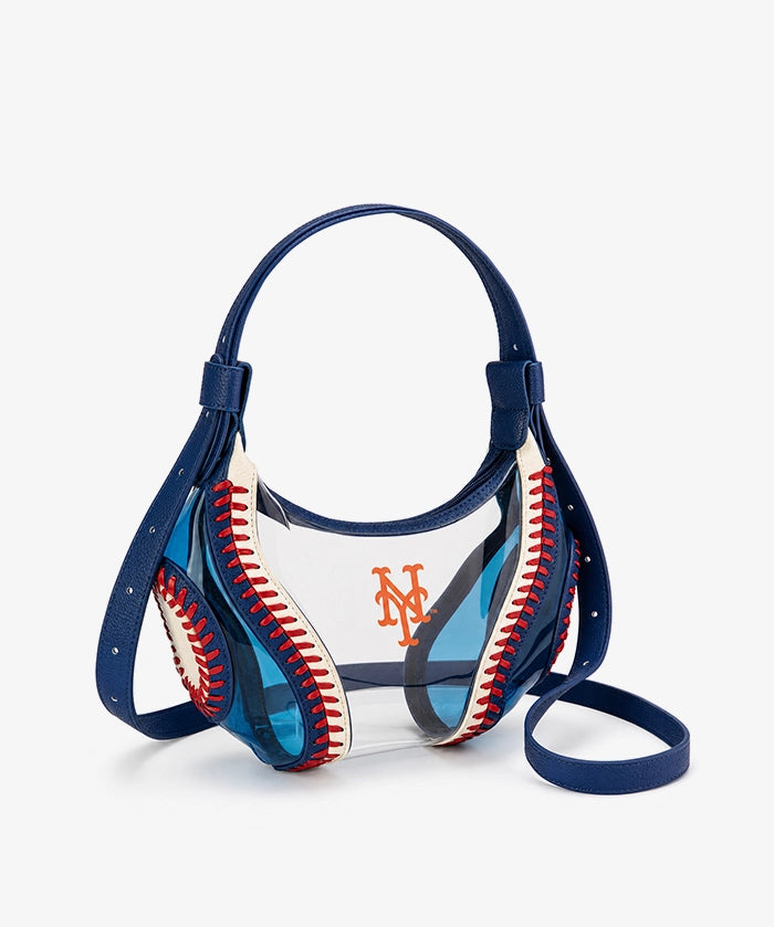 MLB New York Mets Clear Stitch Hobo - Curveball