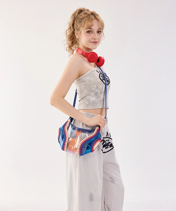 MLB New York Mets Clear Stitch Hobo - Curveball