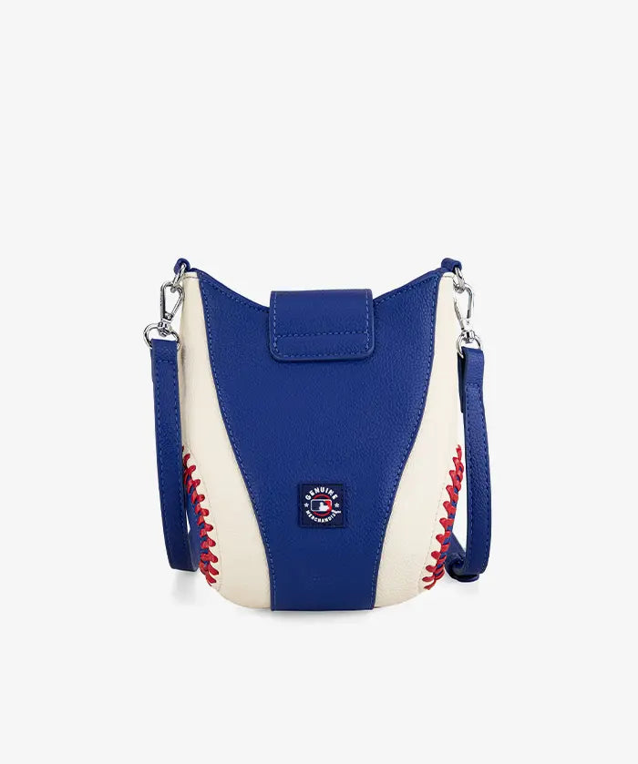 MLB New York Mets Crossbody Bag With Baseball Seam