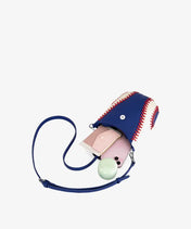 MLB New York Mets Crossbody Bag With Baseball Seam