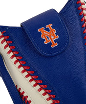 MLB New York Mets Crossbody Bag With Baseball Seam