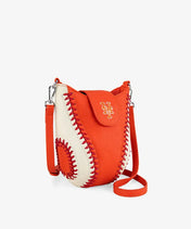 MLB New York Mets Crossbody Bag With Baseball Seam