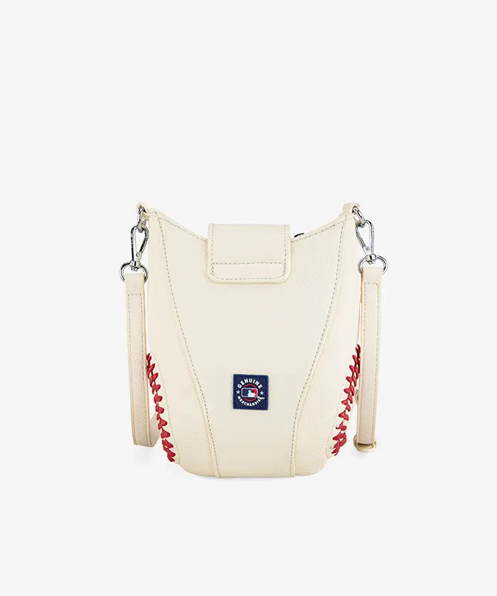 MLB New York Mets Crossbody Bag With Baseball Seam