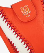 MLB New York Mets Crossbody Bag With Baseball Seam