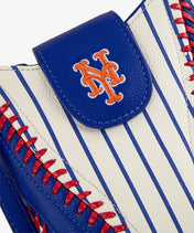 MLB New York Mets Crossbody Bag With Baseball Seam