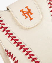 MLB New York Mets Crossbody Bag With Baseball Seam
