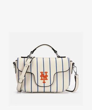 MLB New York Mets Flap Crossbody Bag with Top Handle
