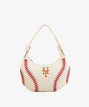 MLB New York Mets Hobo Bag With Baseball Seams
