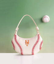 MLB New York Mets Hobo Bag With Baseball Seams