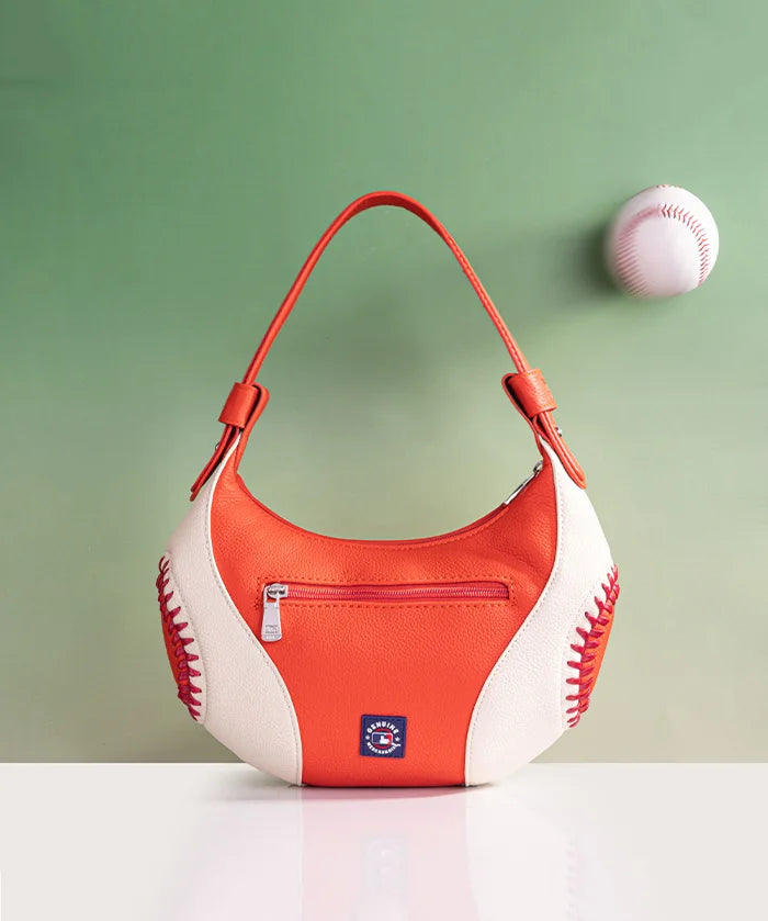 MLB New York Mets Hobo Bag With Baseball Seams