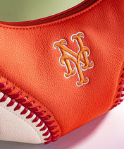 MLB New York Mets Hobo Bag With Baseball Seams