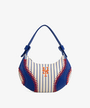 MLB New York Mets Hobo Bag With Baseball Seams