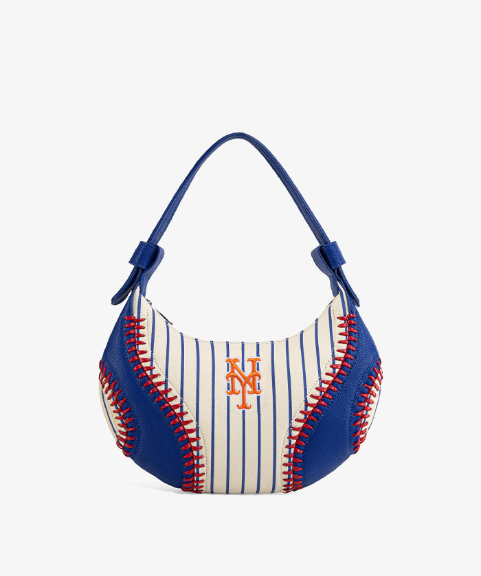 MLB New York Mets Hobo Bag With Baseball Seams