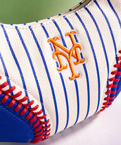 MLB New York Mets Hobo Bag With Baseball Seams