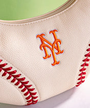 MLB New York Mets Hobo Bag With Baseball Seams