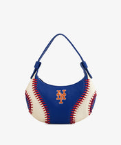 MLB New York Mets Hobo Bag With Baseball Seams