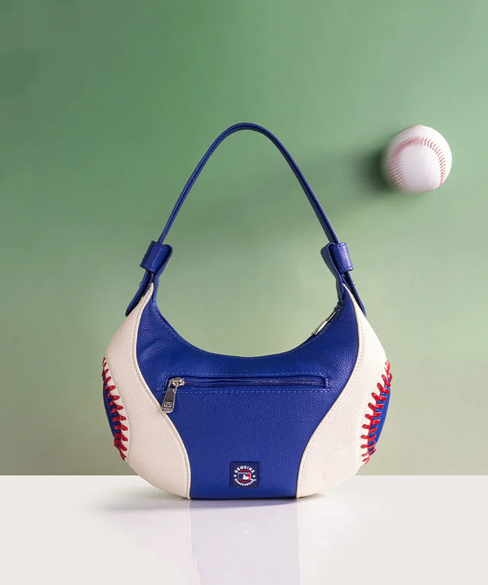 MLB New York Mets Hobo Bag With Baseball Seams