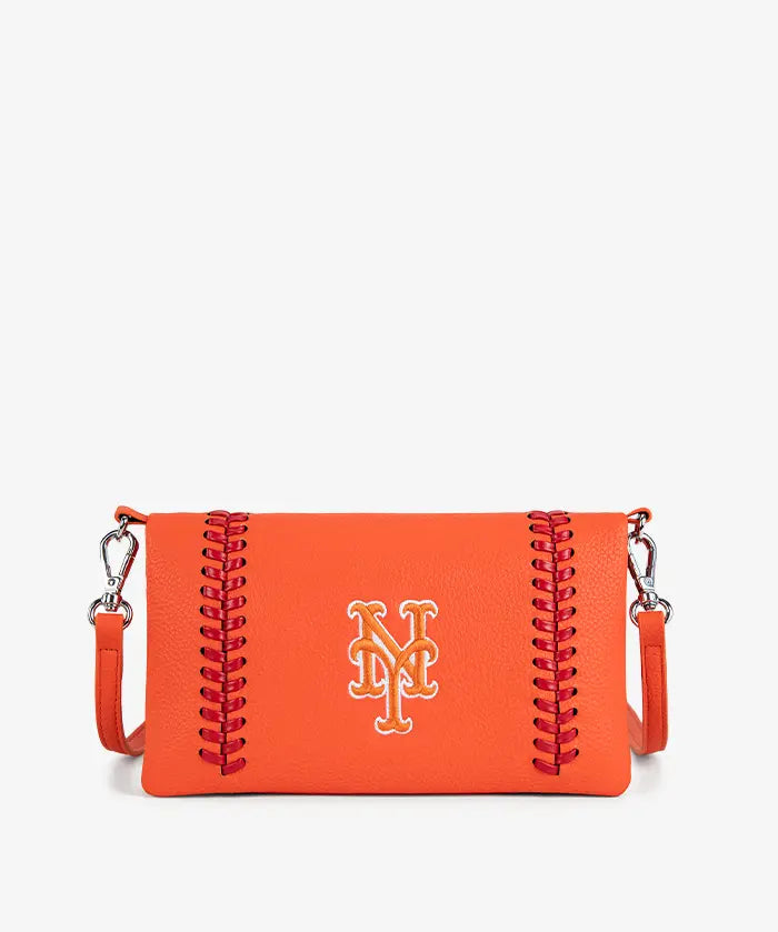 MLB New York Mets Leather Crossbody Purse