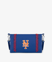 MLB New York Mets Leather Crossbody Purse