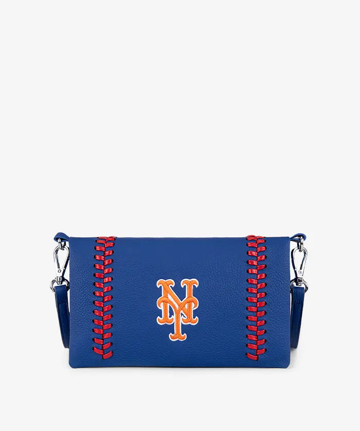MLB New York Mets Leather Crossbody Purse