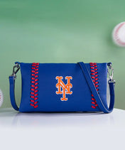 MLB New York Mets Leather Crossbody Purse
