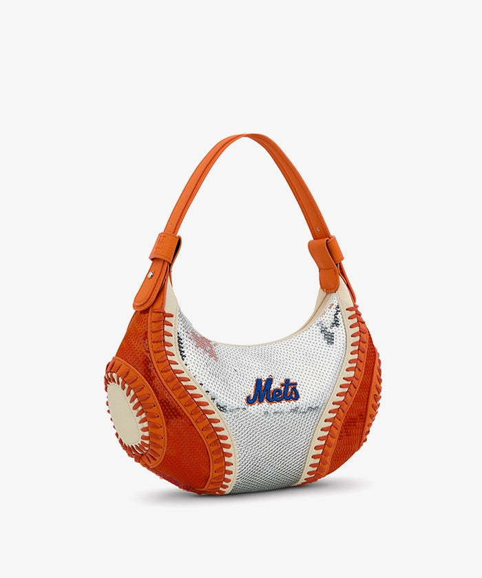 MLB New York Mets Sequin Stitch Hobo - Curveball