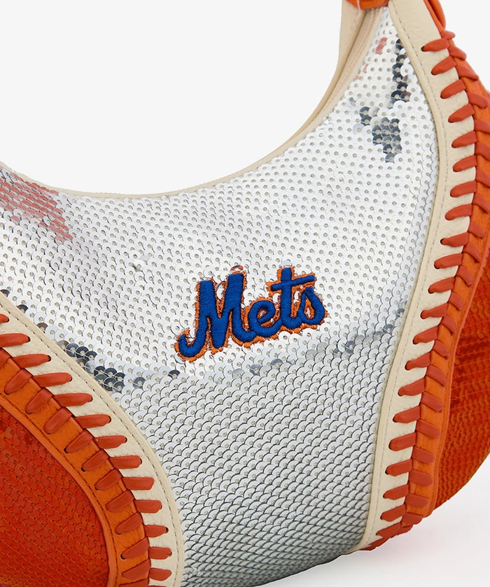 MLB New York Mets Sequin Stitch Hobo - Curveball