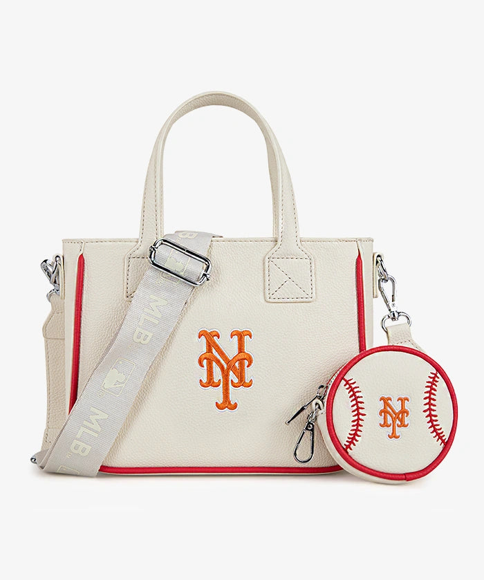 MLB New York Mets Tote Bag with Baseball Coin Pouch