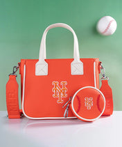 MLB New York Mets Tote Bag with Baseball Coin Pouch