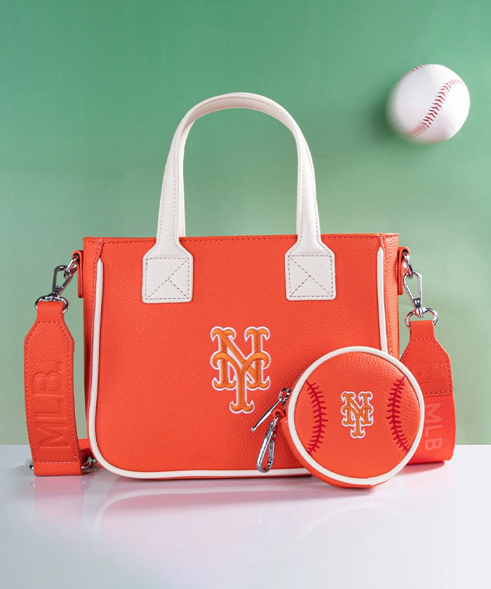 MLB New York Mets Tote Bag with Baseball Coin Pouch