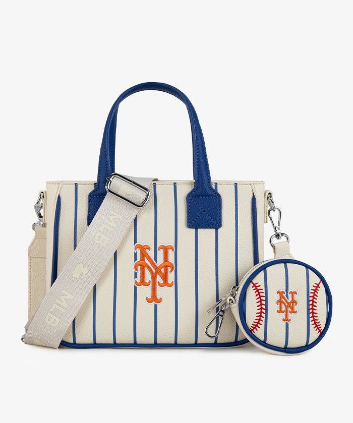 MLB New York Mets Tote Bag with Baseball Coin Pouch