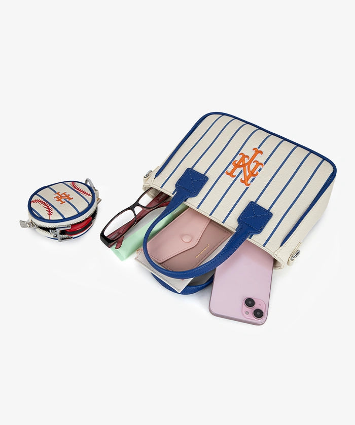 MLB New York Mets Tote Bag with Baseball Coin Pouch