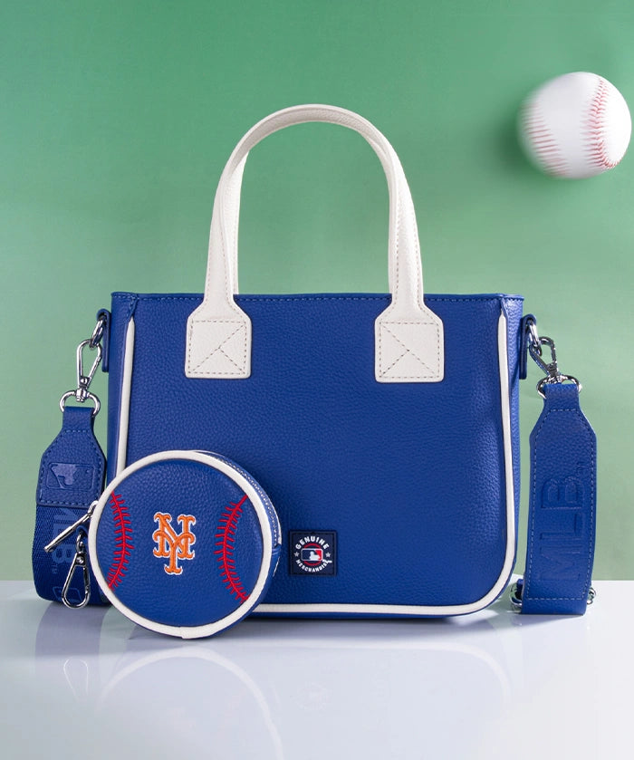 MLB New York Mets Tote Bag with Baseball Coin Pouch