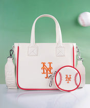 MLB New York Mets Tote Bag with Baseball Coin Pouch