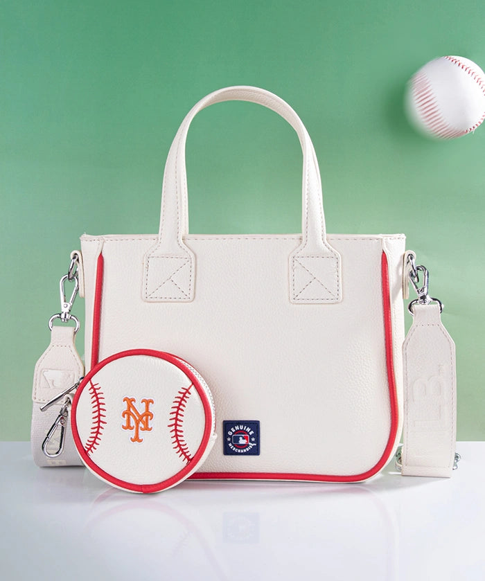 MLB New York Mets Tote Bag with Baseball Coin Pouch