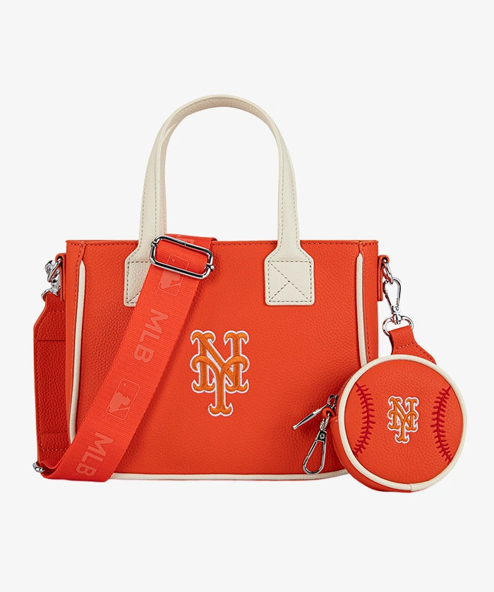 MLB New York Mets Tote Bag with Baseball Coin Pouch