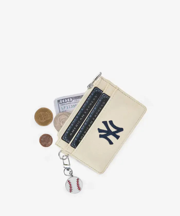 MLB New York Yankees Card Holder with Baseball Charm