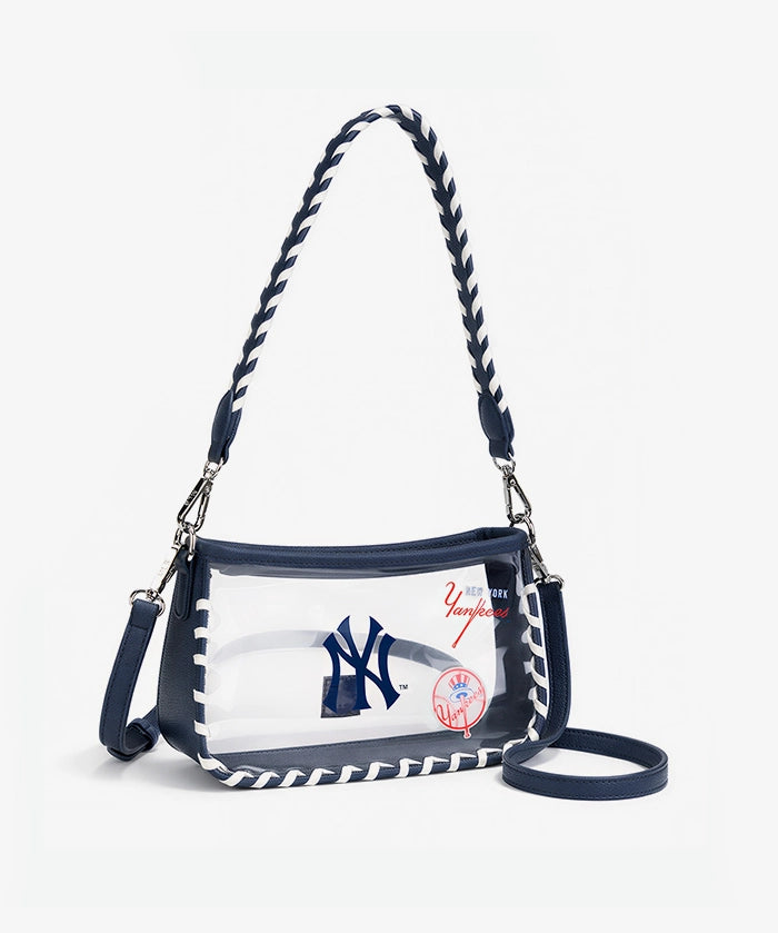 MLB New York Yankees Clear Bag with Baseball Stitch