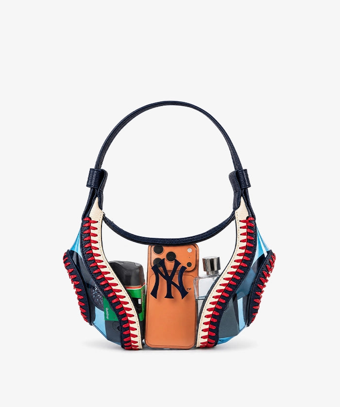 MLB New York Yankees Clear Stitch Hobo - Curveball