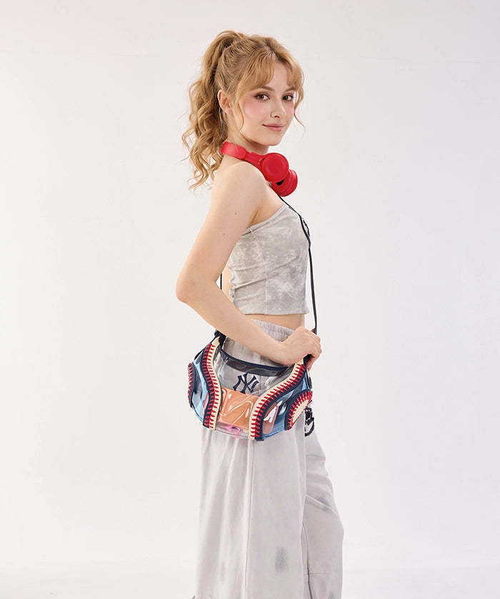 MLB New York Yankees Clear Stitch Hobo - Curveball