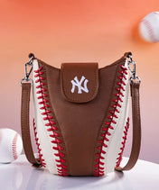 MLB New York Yankees Crossbody Bag With Baseball Seam