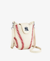 MLB New York Yankees Crossbody Bag With Baseball Seam