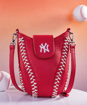 MLB New York Yankees Crossbody Bag With Baseball Seam