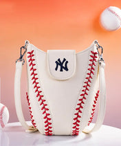 MLB New York Yankees Crossbody Bag With Baseball Seam