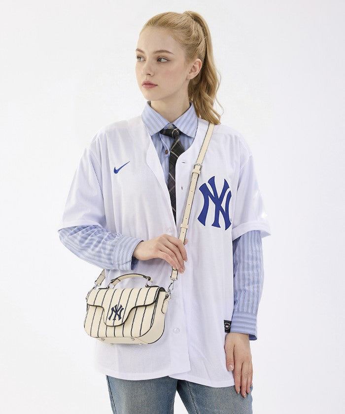MLB New York Yankees Flap Crossbody Bag with Top Handle