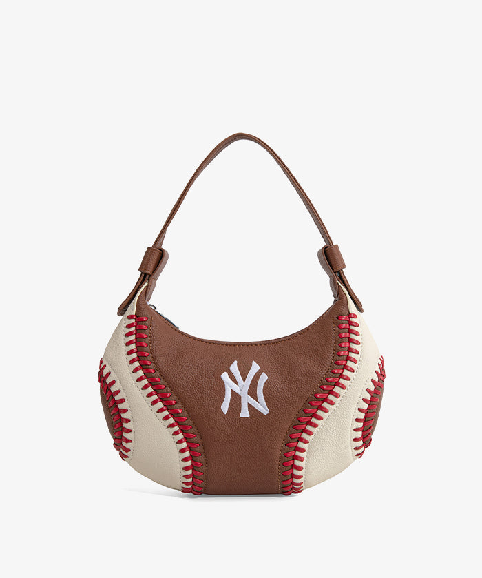 MLB New York Yankees Hobo Bag With Baseball Seams