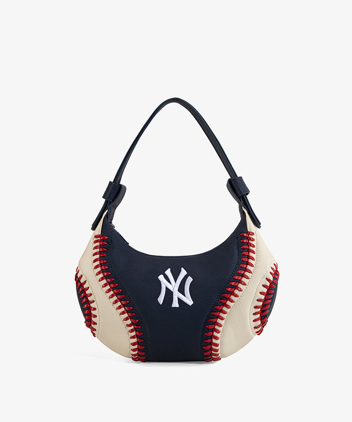 MLB New York Yankees Hobo Bag With Baseball Seams